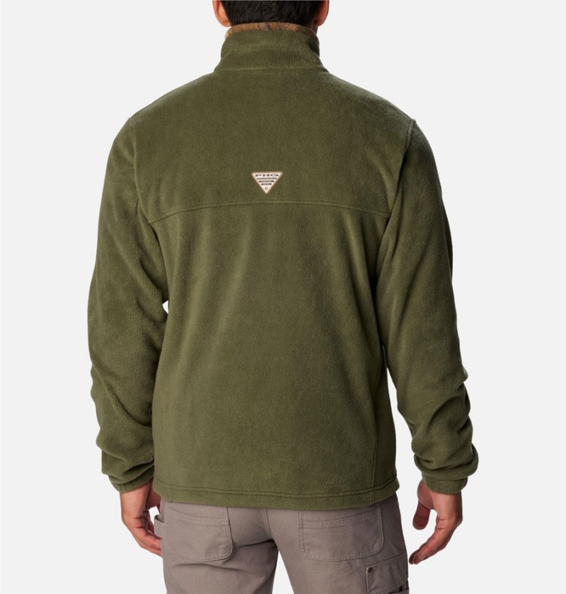 Olive Men's Columbia PHG Fleece Jacket | TRJVN-0168