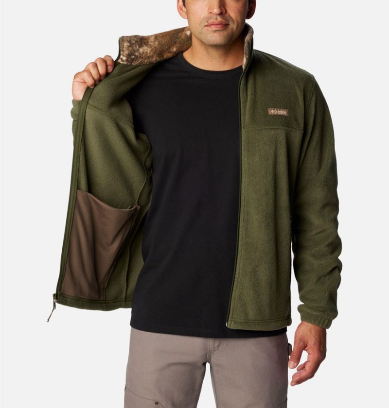 Olive Men's Columbia PHG Fleece Jacket | TRJVN-0168