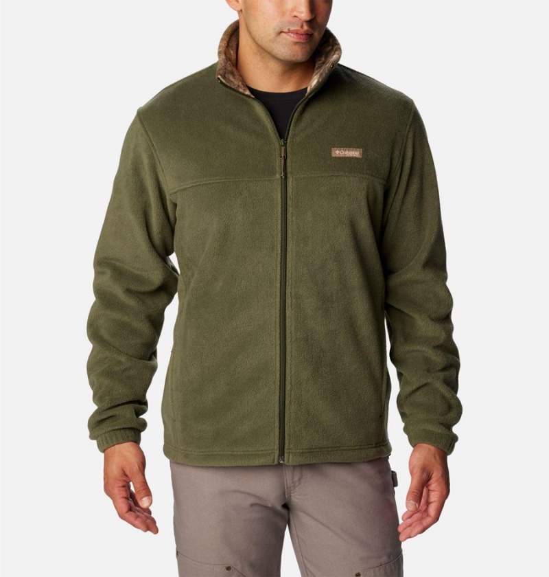 Olive Men\'s Columbia PHG Fleece Jacket | TRJVN-0168