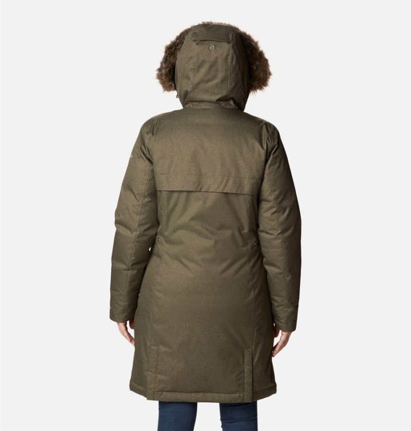 Olive Women's Columbia Juniper Ridge Parka Puffer Jacket | MQICG-0347