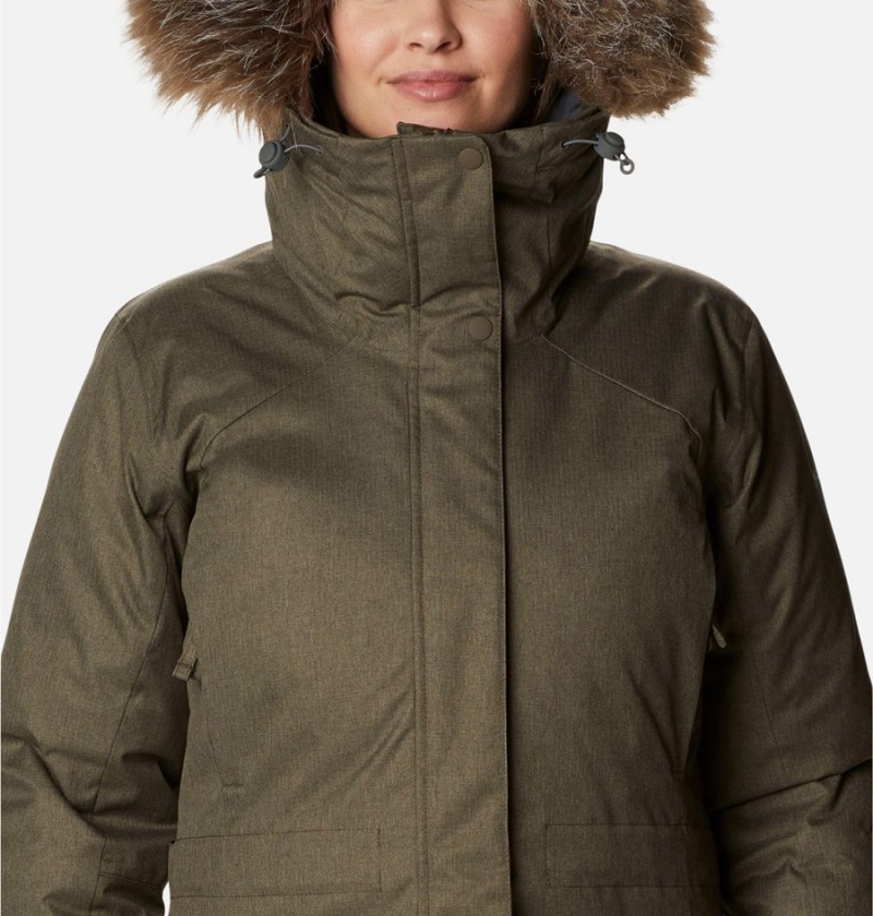 Olive Women's Columbia Juniper Ridge Parka Puffer Jacket | MQICG-0347