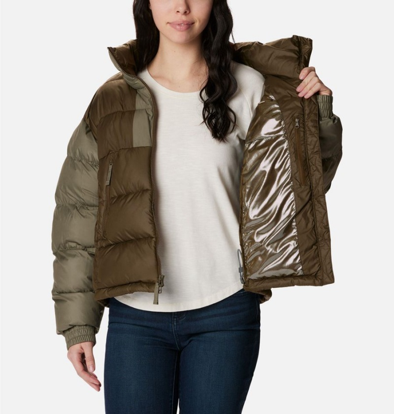 Olive Women's Columbia Pike Lake II Cropped Puffer Jacket | QCDTX-3879