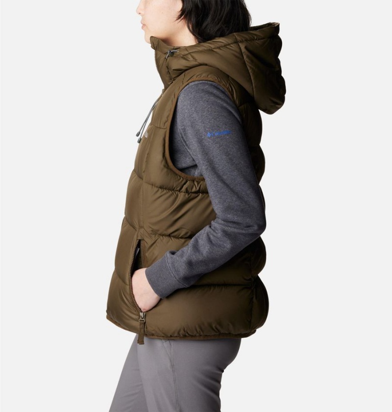 Olive Women's Columbia Pike Lake II Insulated Vest | WSRUX-1489