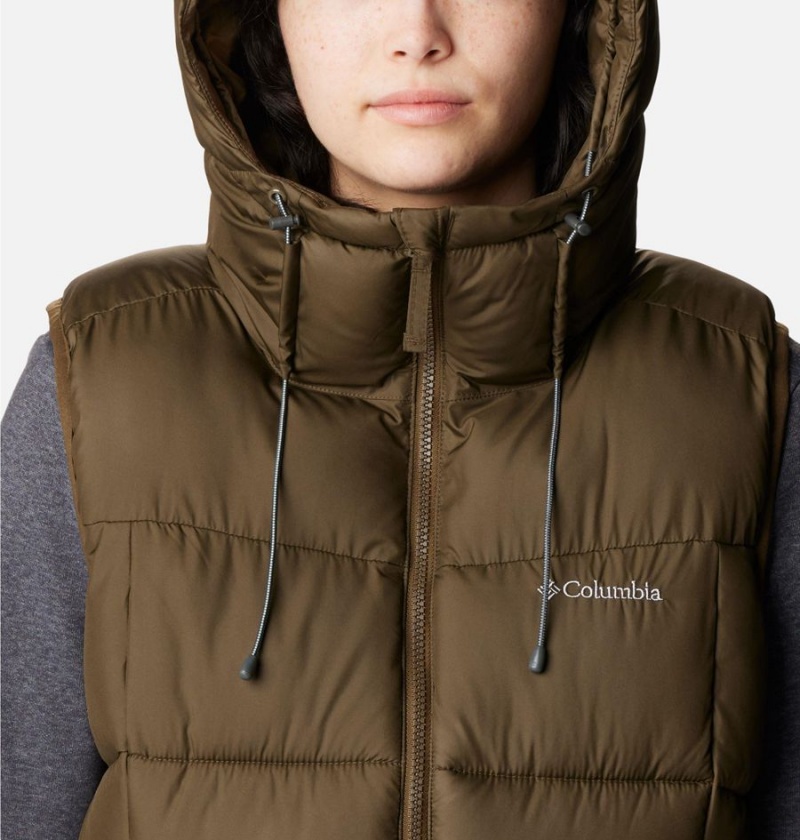 Olive Women's Columbia Pike Lake II Insulated Vest | WSRUX-1489