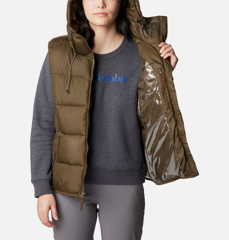 Olive Women's Columbia Pike Lake II Insulated Vest | WSRUX-1489