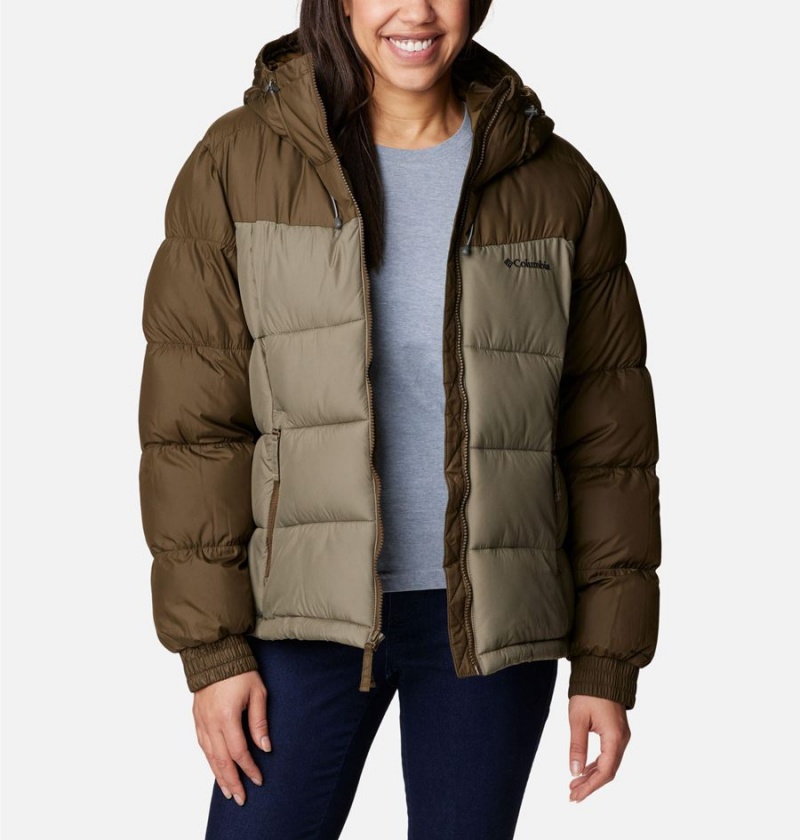 Olive Women's Columbia Pike Lake II Insulated Puffer Jacket | DUNGM-4756