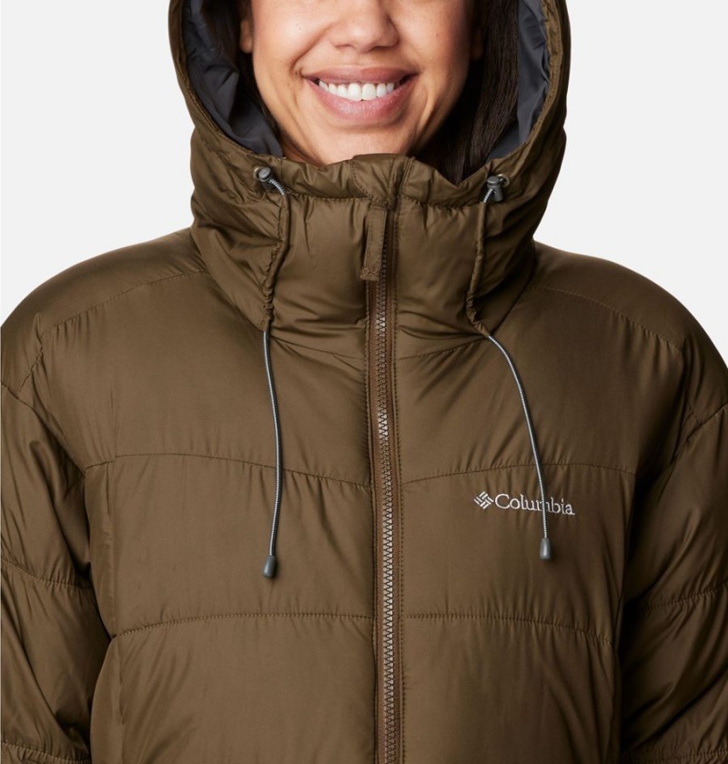 Olive Women's Columbia Pike Lake II Long Puffer Jacket | QFOKC-6459