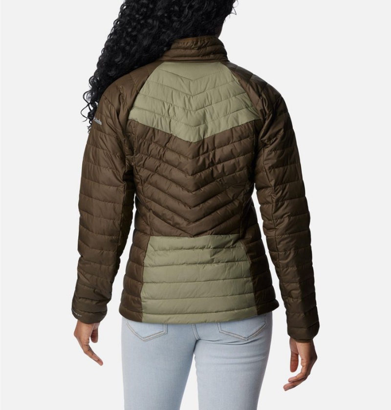 Olive Women's Columbia Powder Lite II Full Zip Puffer Jacket | ASBQC-0984