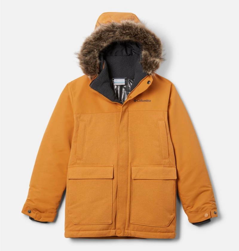 Orange Kids\' Columbia Boundary Bay Down Parka Jacket | CJWEG-3594