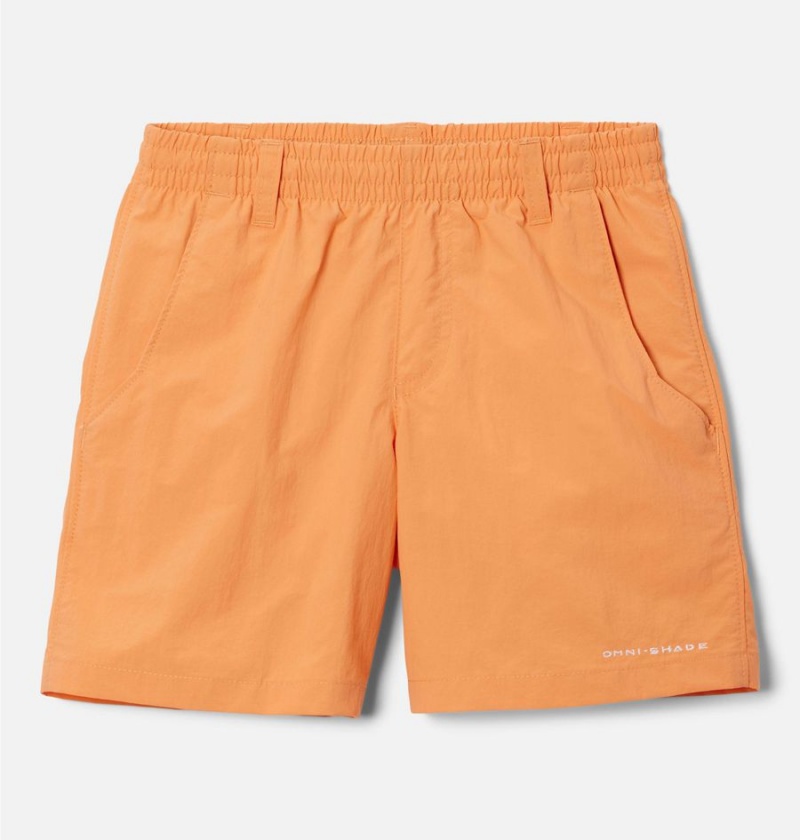 Orange Kids\' Columbia PFG Backcast Shorts | CUGDS-0749