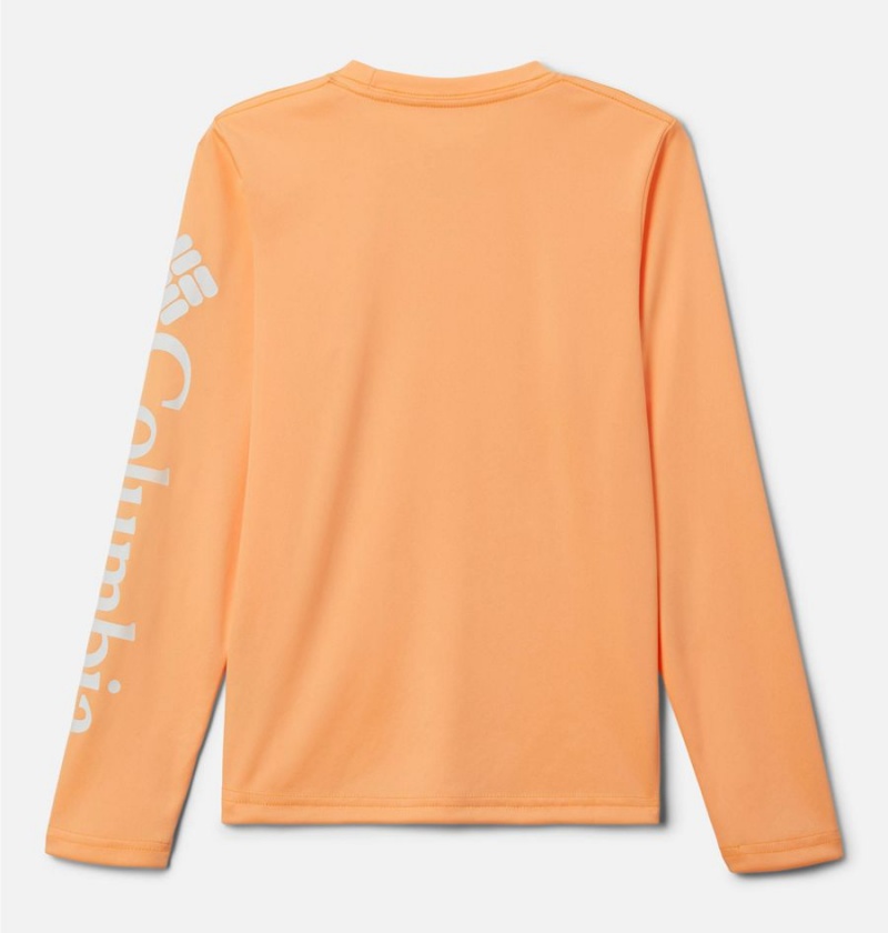 Orange Kids' Columbia PFG Terminal Tackle Long Sleeve T-Shirt | CQDBX-9317