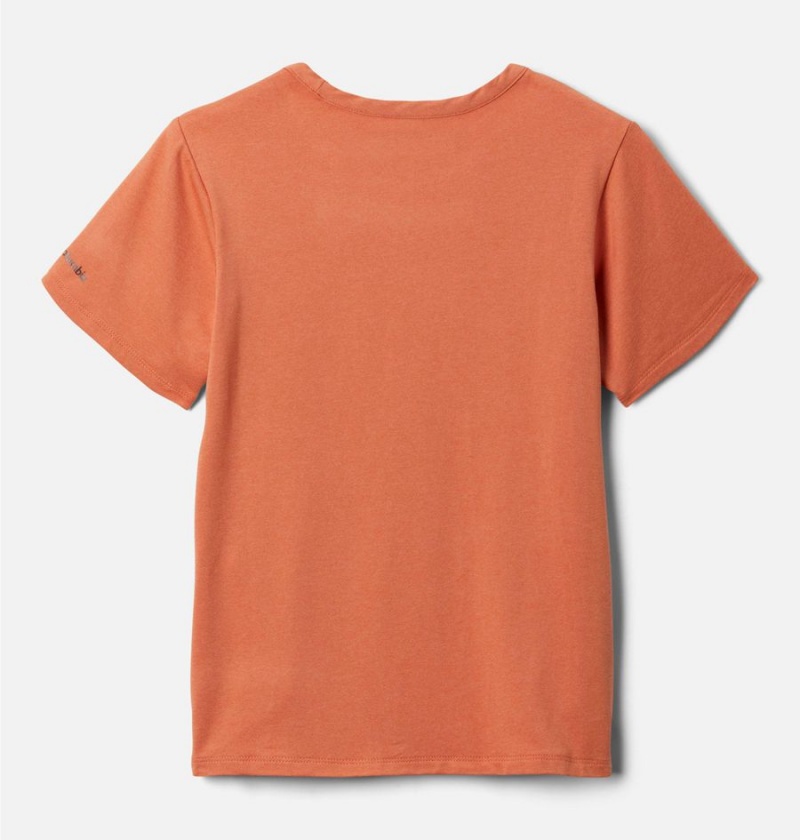 Orange Kids' Columbia Tech Trail T-Shirt | DEWCL-5268