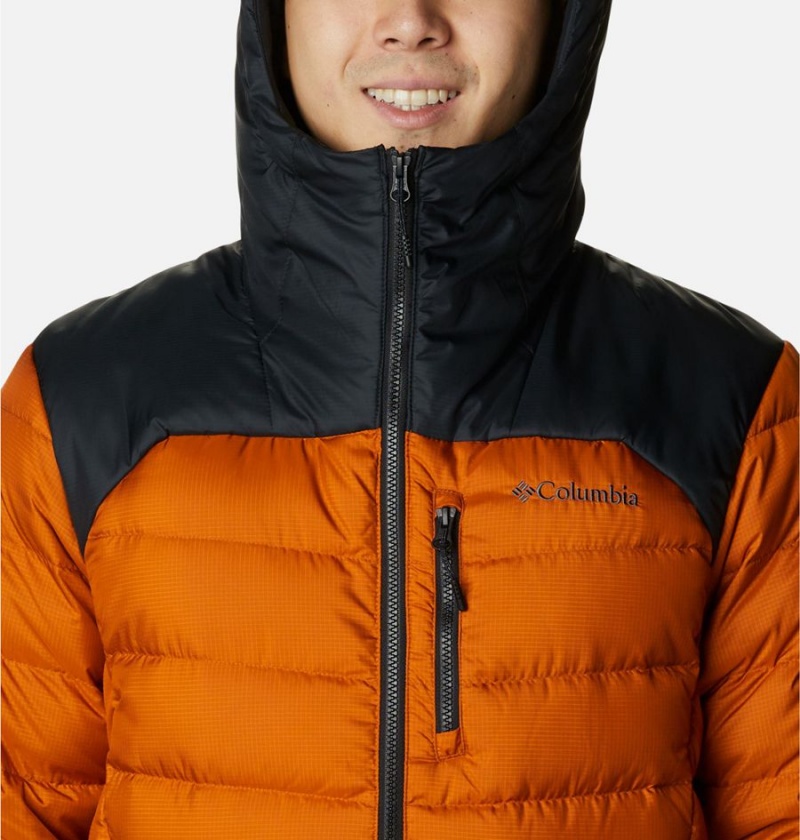 Orange Men's Columbia Autumn Park Hooded Insulated Puffer Jacket | OGHRL-2935