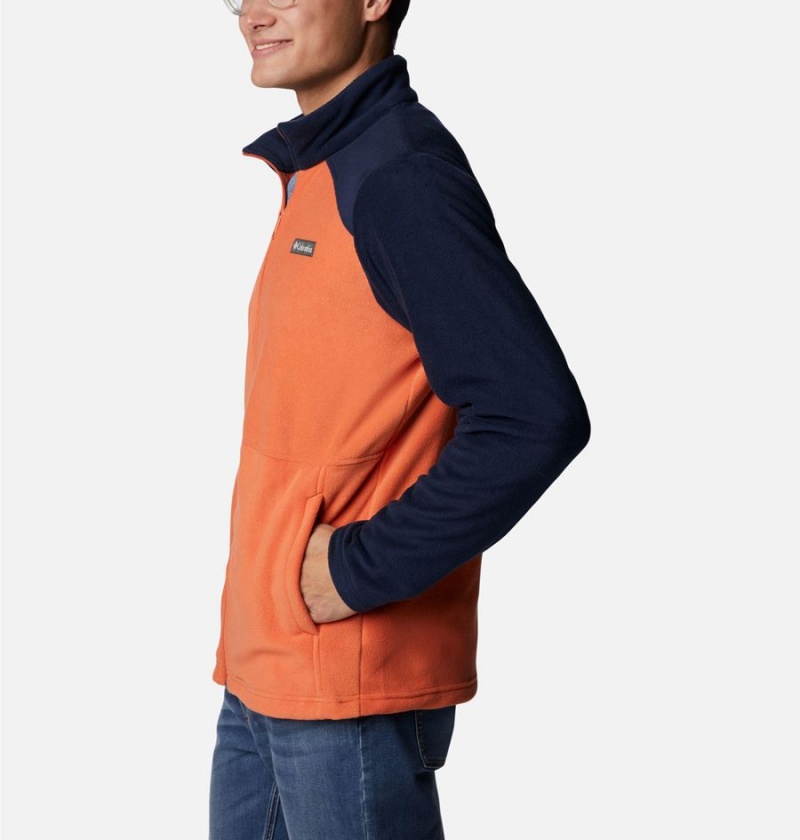 Orange Men's Columbia Castle Dale Full Zip Fleece Jacket | JSGUY-0872