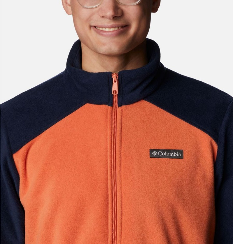 Orange Men's Columbia Castle Dale Full Zip Fleece Jacket | JSGUY-0872