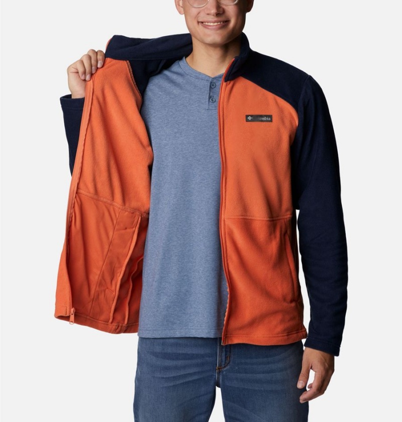 Orange Men's Columbia Castle Dale Full Zip Fleece Jacket | JSGUY-0872