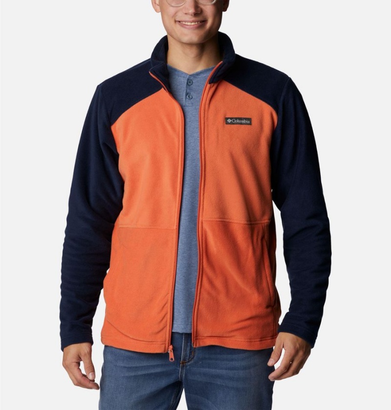 Orange Men's Columbia Castle Dale Full Zip Fleece Jacket | JSGUY-0872