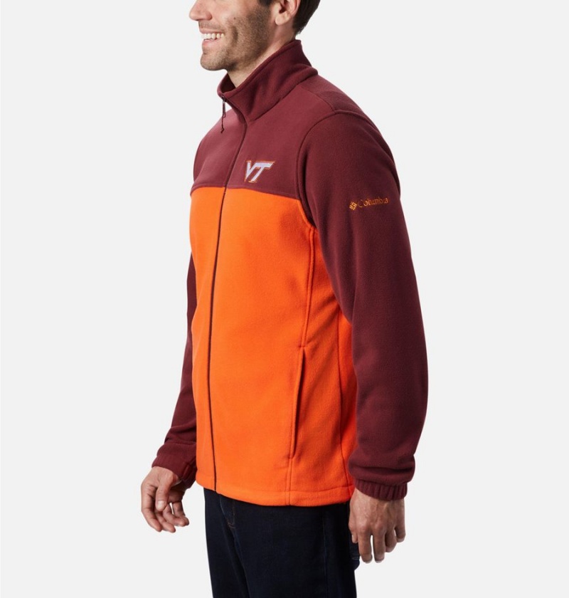 Orange Men's Columbia Collegiate Flanker III - Virginia Tech Fleece Jacket | WAIRX-8642