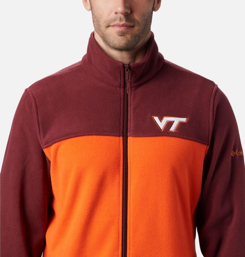 Orange Men's Columbia Collegiate Flanker III - Virginia Tech Fleece Jacket | WAIRX-8642