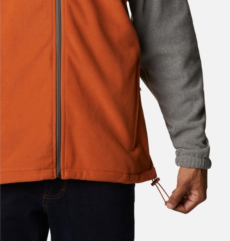 Orange Men's Columbia Collegiate Flanker III - Texas Fleece Jacket | OJRKW-0361