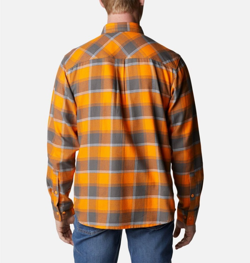 Orange Men's Columbia Collegiate Flare Gun Flannel Long Sleeve - Tennessee Shirt | EPXDJ-7239