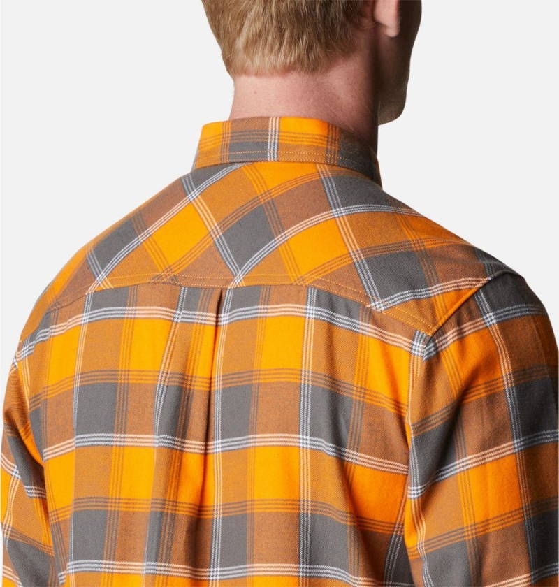 Orange Men's Columbia Collegiate Flare Gun Flannel Long Sleeve - Tennessee Shirt | EPXDJ-7239