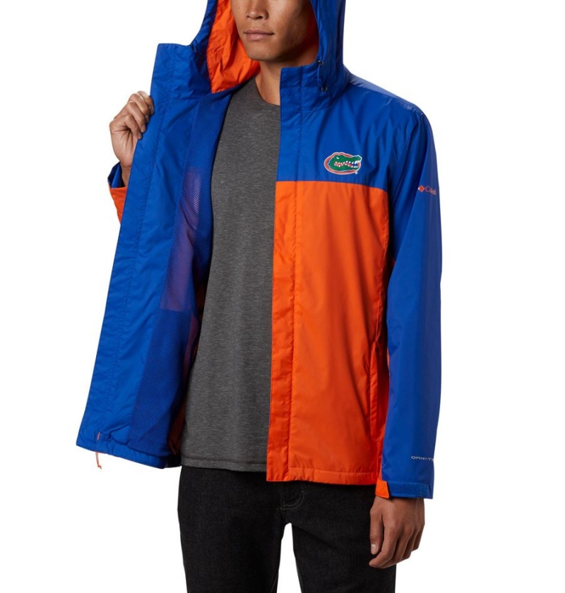 Orange Men's Columbia Collegiate Glennaker Storm - Florida Rain Jacket | NHYRJ-2576