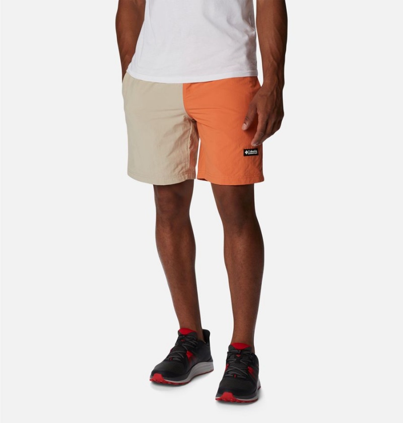 Orange Men's Columbia Deschutes Valley Reversible Shorts | WQMBA-4253