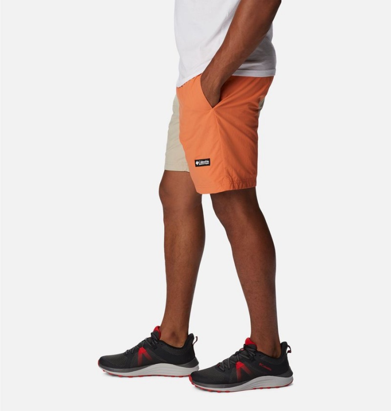 Orange Men's Columbia Deschutes Valley Reversible Shorts | WQMBA-4253