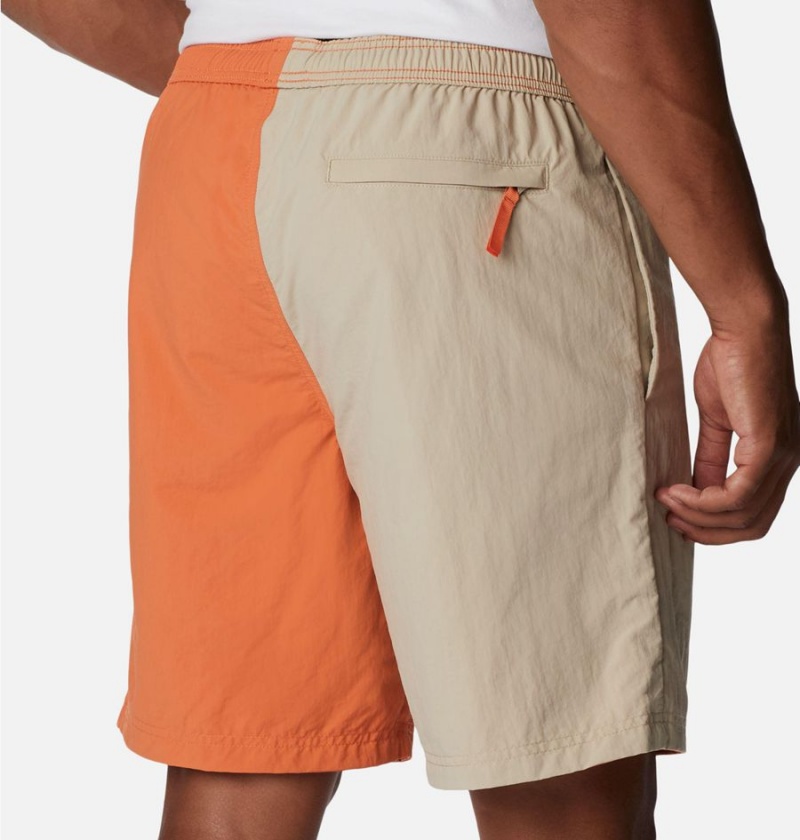 Orange Men's Columbia Deschutes Valley Reversible Shorts | WQMBA-4253