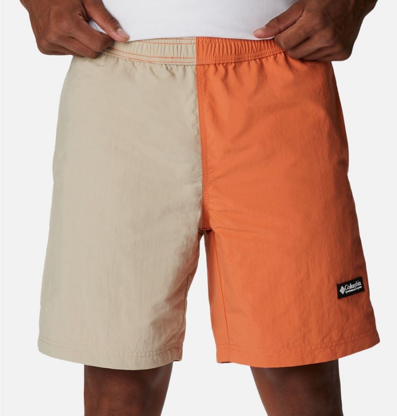 Orange Men's Columbia Deschutes Valley Reversible Shorts | WQMBA-4253