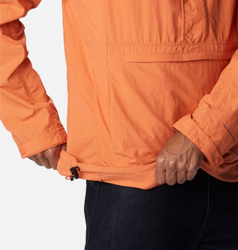 Orange Men's Columbia Deschutes Valley Wind Shell Jacket Windbreaker | JLHBE-7561