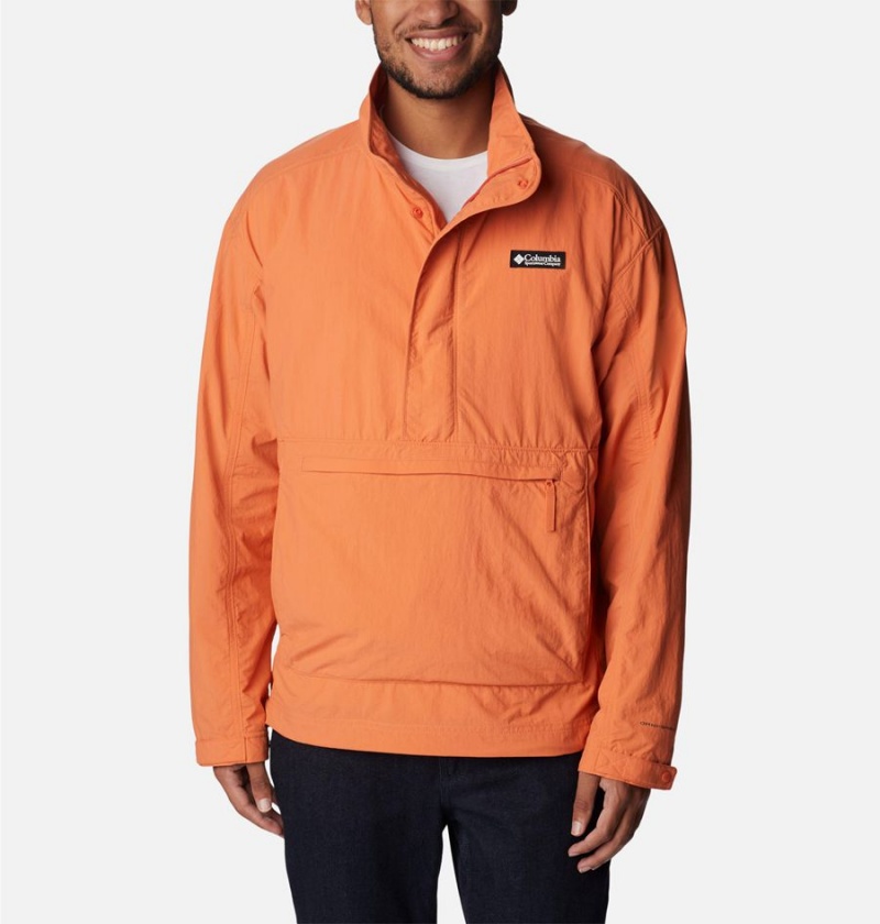 Orange Men\'s Columbia Deschutes Valley Wind Shell Jacket Windbreaker | JLHBE-7561