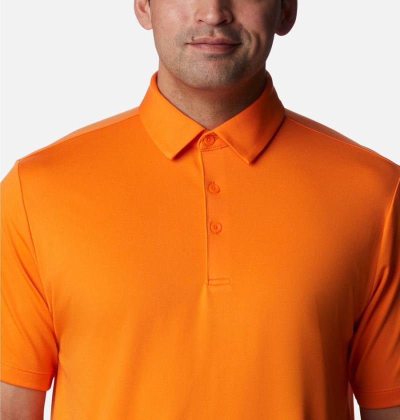 Orange Men's Columbia Drive Golf Polo Shirt | DJCVP-9483