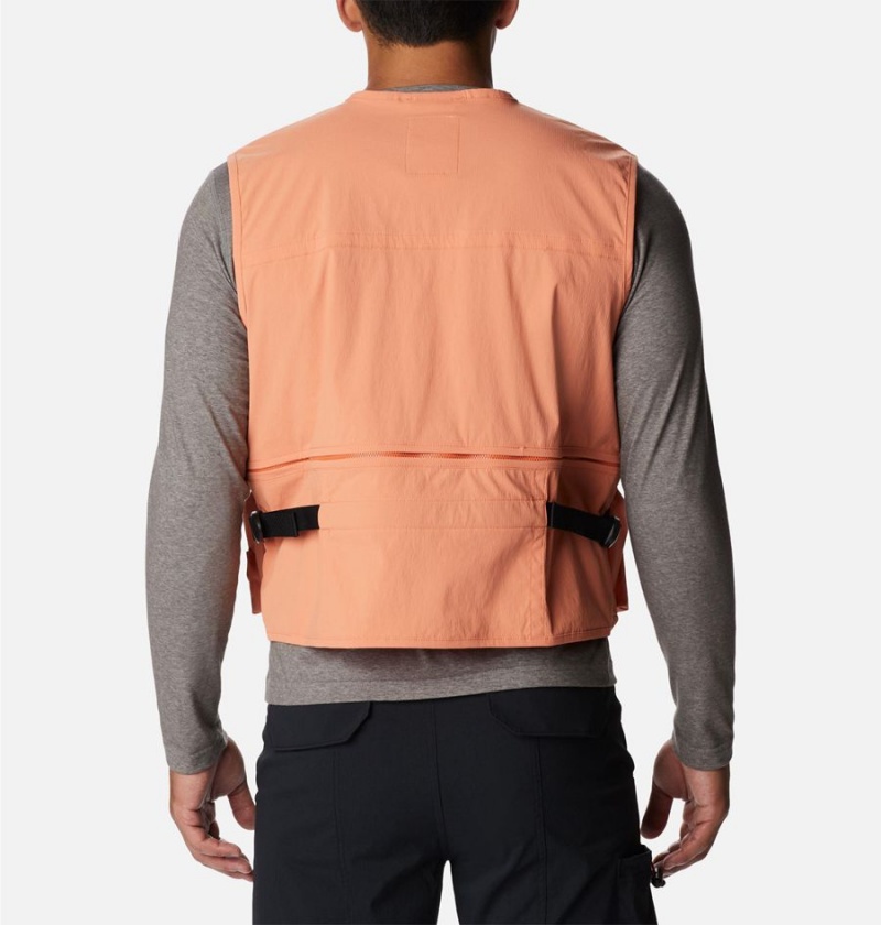 Orange Men's Columbia Field Creek Big Horn Vest | JOZHI-4235