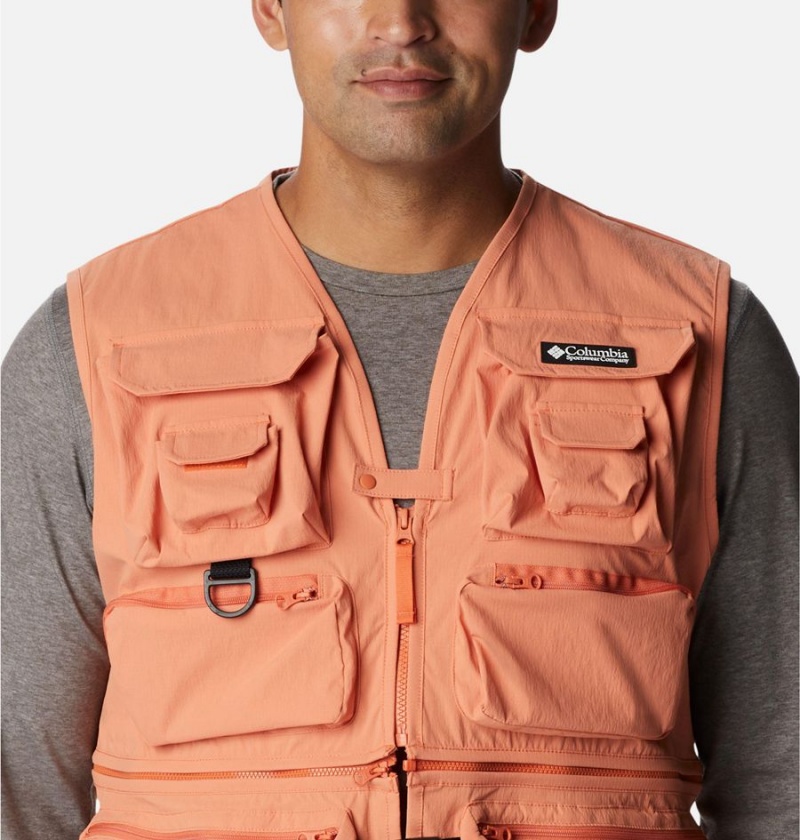 Orange Men's Columbia Field Creek Big Horn Vest | JOZHI-4235