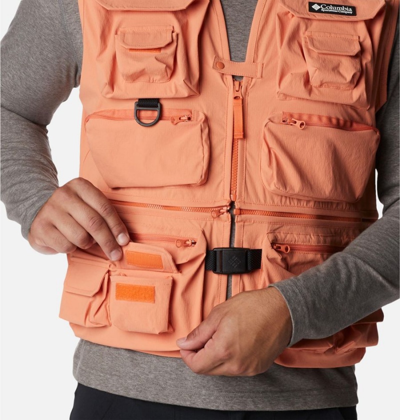 Orange Men's Columbia Field Creek Big Horn Vest | JOZHI-4235