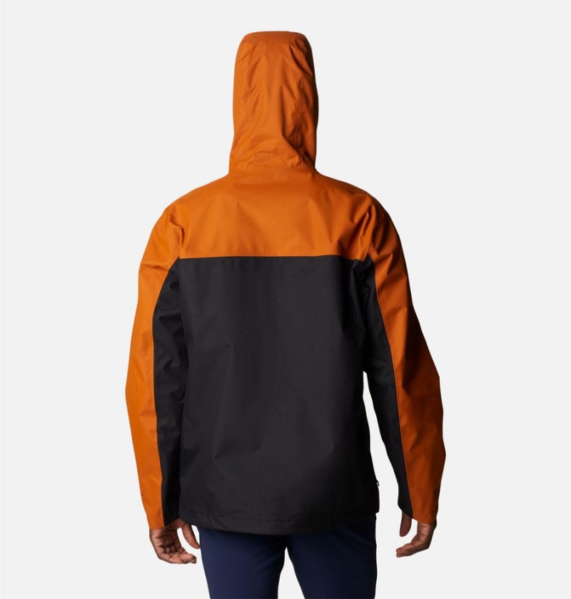 Orange Men's Columbia Hikebound Rain Jacket | KQIVS-9605