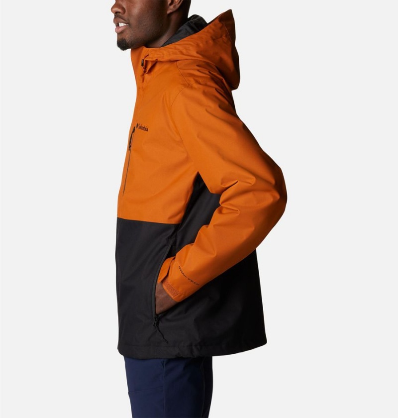 Orange Men's Columbia Hikebound Rain Jacket | KQIVS-9605