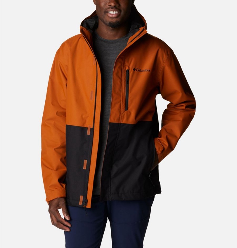 Orange Men's Columbia Hikebound Rain Jacket | KQIVS-9605