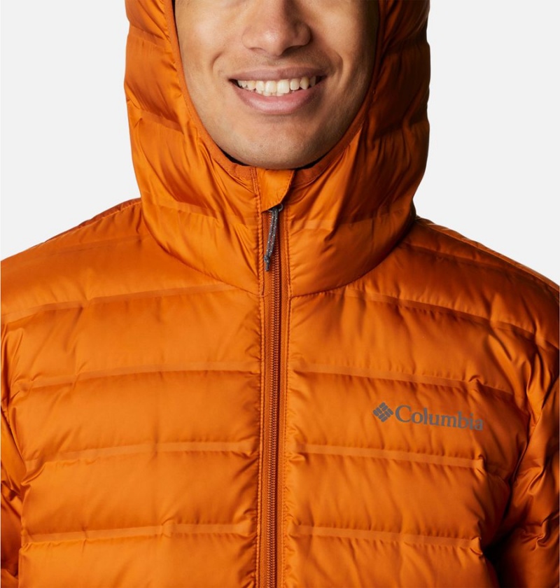 Orange Men's Columbia Lake 22 Hooded Insulated Puffer Jacket | ZBXPN-7861