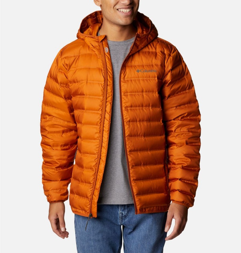 Orange Men's Columbia Lake 22 Hooded Insulated Puffer Jacket | ZBXPN-7861