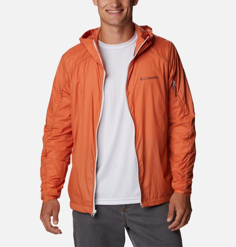 Orange Men's Columbia Loop Trail Windbreaker | OXZPI-8406