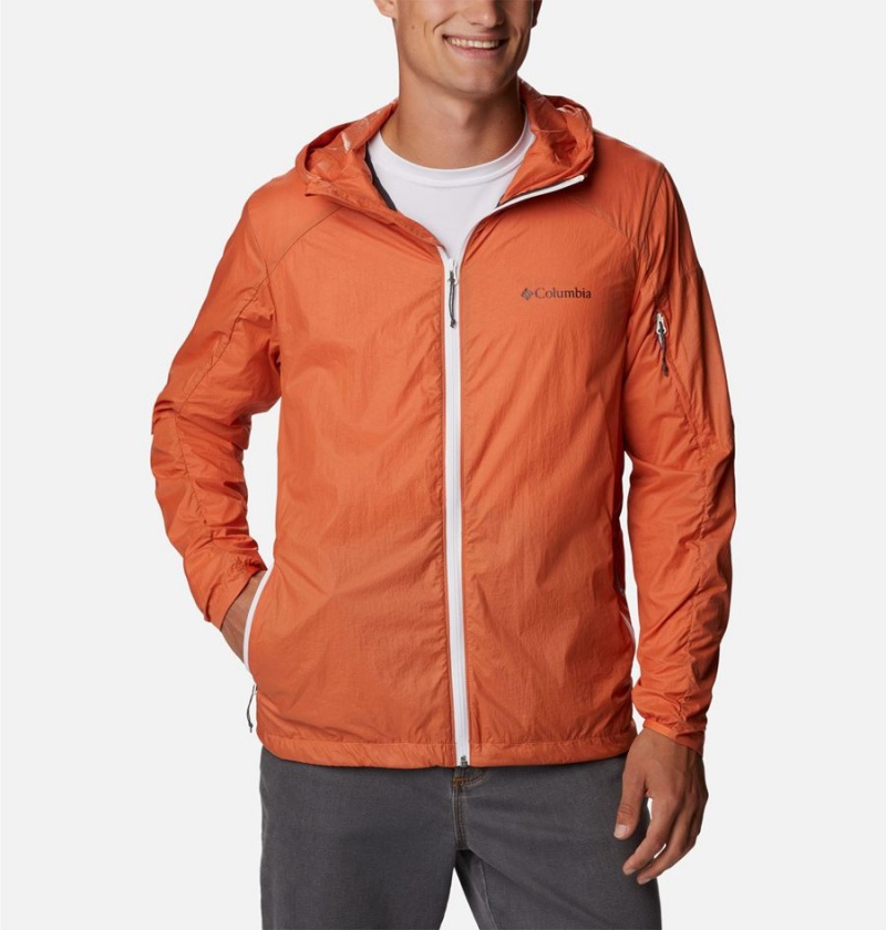 Orange Men\'s Columbia Loop Trail Windbreaker | OXZPI-8406