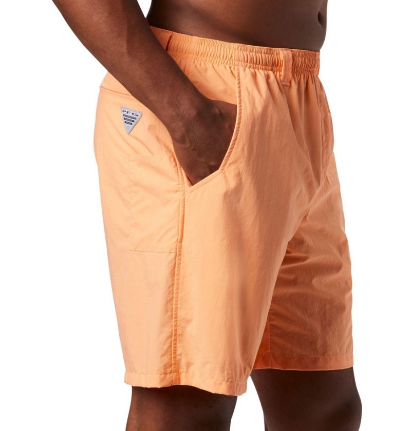 Orange Men's Columbia PFG Backcast III Water Shorts | KADVQ-7468