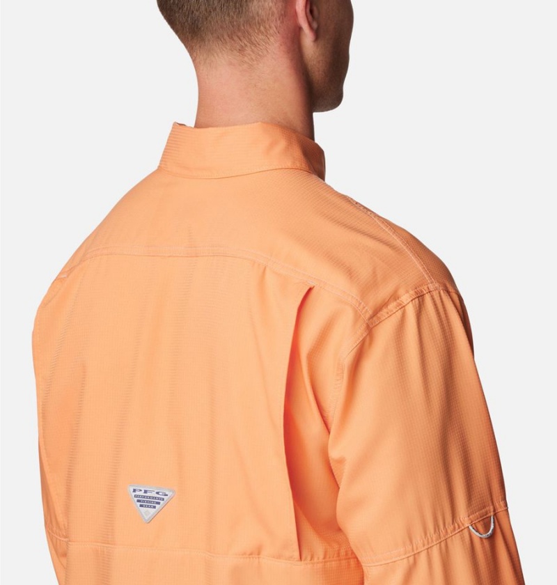 Orange Men's Columbia PFG Low Drag Offshore Long Sleeve Shirt | CIDMV-5683