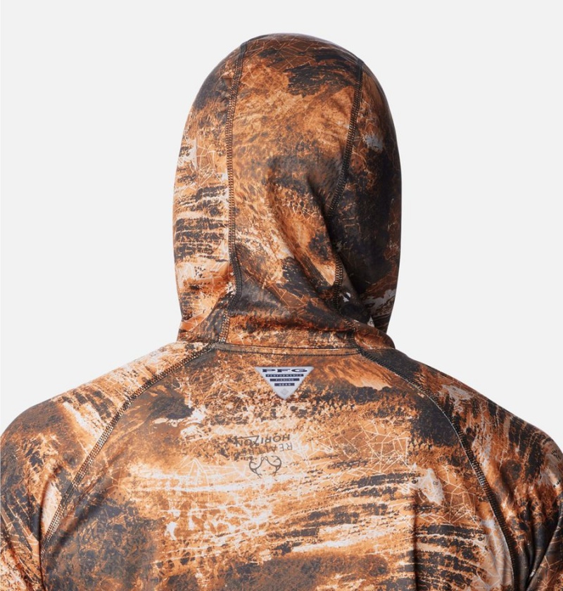 Orange Men's Columbia PFG Super Terminal Tackle Hoodie | TQIOU-3794