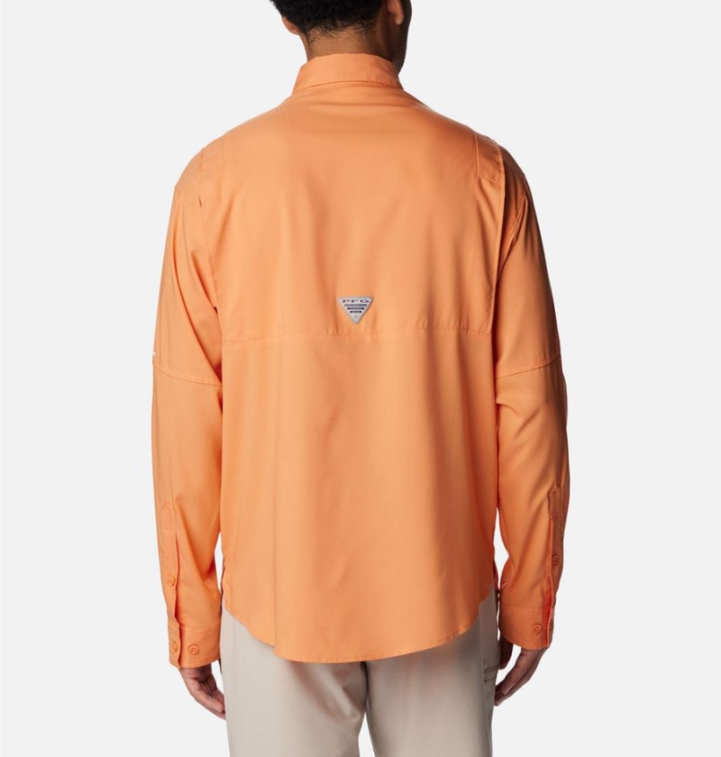 Orange Men's Columbia PFG Tamiami II Long Sleeve Shirt | LERBJ-4791