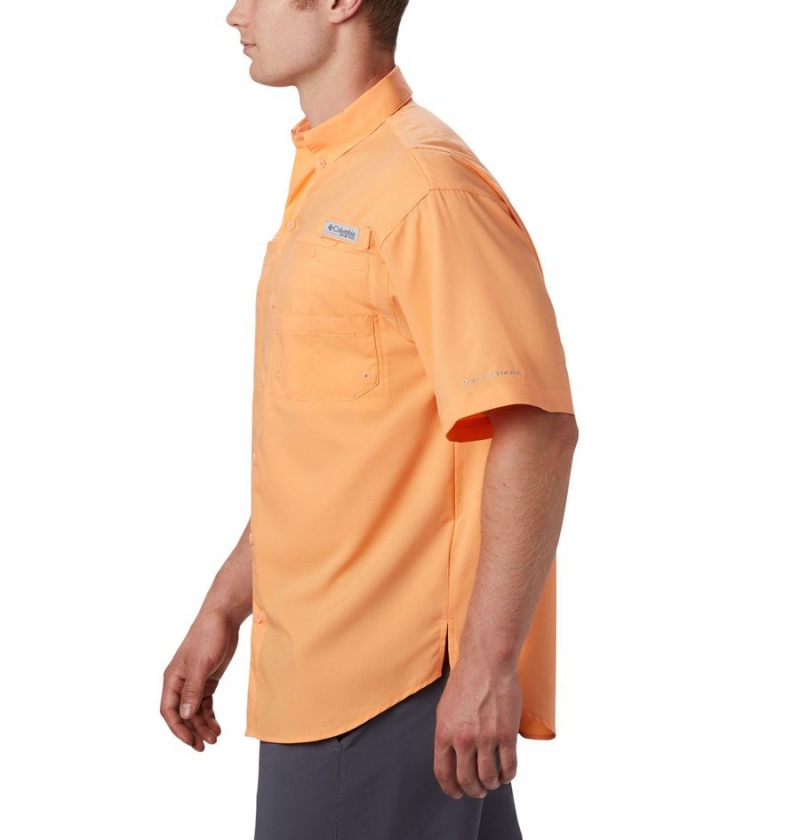 Orange Men's Columbia PFG Tamiami II Short Sleeve Shirt | HPEUT-2380