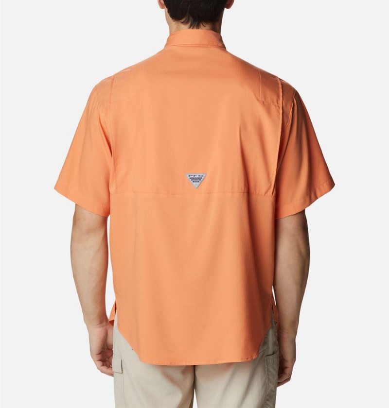 Orange Men's Columbia PFG Tamiami II Short Sleeve Shirt | QEVFN-1836